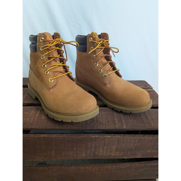 Timberland Linden Woods 6" Women's 7 Waterproof Leather Boot In Wheat A161G - Picture 2 of 15